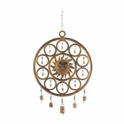 Litton Lane 25 in. Bronze Metal Eclectic Windchime
