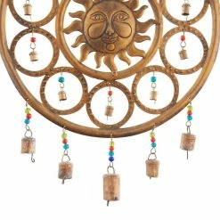 Litton Lane 25 in. Bronze Metal Eclectic Windchime -Litton Lane Sales Store litton lane wind chimes 042097 fa 1000