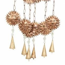 Litton Lane 35 in. Copper Metal Eclectic Windchime -Litton Lane Sales Store litton lane wind chimes 042101 fa 1000