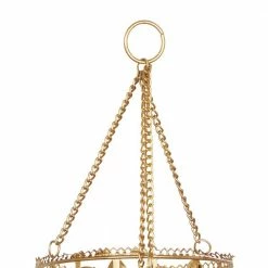 Litton Lane 35 in. Brown Metal Traditional Windchime