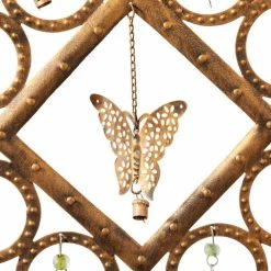 Litton Lane 36 in. Brass Metal Eclectic Windchime