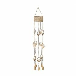 Litton Lane 35 in. Gold Metal Traditional Windchime -Litton Lane Sales Store litton lane wind chimes 042106 77 1000
