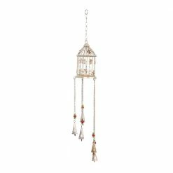 Litton Lane 33 in. Gold Metal Eclectic Windchime