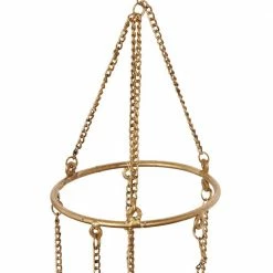 Litton Lane 40 in. Gold Metal Eclectic Windchime
