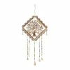 Litton Lane 29 in. Gold Metal Eclectic Windchime