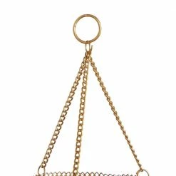 Litton Lane 34 in. Gold Metal Traditional Windchime