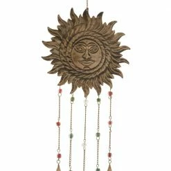 Litton Lane 25 in. Bronze Metal Eclectic Windchime -Litton Lane Sales Store litton lane wind chimes 042118 44 1000