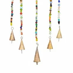 Litton Lane 30 in. Gold Metal Eclectic Windchime -Litton Lane Sales Store litton lane wind chimes 042120 44 1000