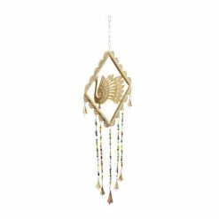 Litton Lane 30 in. Gold Metal Eclectic Windchime -Litton Lane Sales Store litton lane wind chimes 042120 77 1000