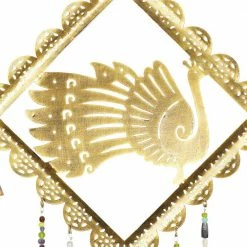 Litton Lane 30 in. Gold Metal Eclectic Windchime -Litton Lane Sales Store litton lane wind chimes 042120 fa 1000