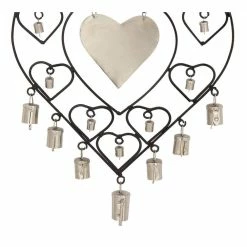 Litton Lane 22 in. Silver Metal Eclectic Windchime