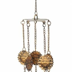 Litton Lane 18 in. Brass Metal Eclectic Windchime -Litton Lane Sales Store litton lane wind chimes 042123 fa 1000