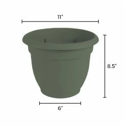 Bloem Ariana 11 in. Living Green Plastic Self-Watering Planter -Litton Lane Sales Store living green bloem plant pots 20 56410 a0 1000
