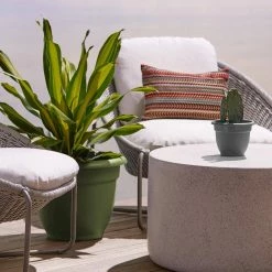 Bloem Ariana 13 in. Living Green Plastic Self-Watering Planter -Litton Lane Sales Store living green bloem plant pots 20 56412 31 1000