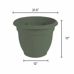 Bloem Ariana 21.5 in. Living Green Plastic Self-Watering Planter -Litton Lane Sales Store living green bloem plant pots 20 56420 a0 1000