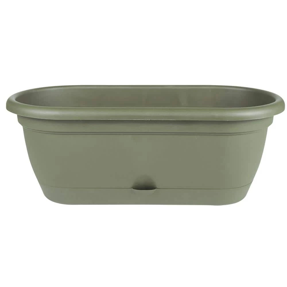 Bloem Lucca 19 in. Living Green Plastic Self-Watering Window Box with Saucer 3 Bloem Lucca 19 in. Living Green Plastic Self-Watering Window Box with Saucer