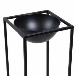 Litton Lane Matte Black Iron Rectangular-Framed Bowl Plant Stands (Set of 3) -Litton Lane Sales Store matte black litton lane plant pots 36732 44 1000