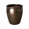 Emissary 25 in. Round Metallic Ceramic Planter 2 Emissary 25 in. Round Metallic Ceramic Planter -Litton Lane Sales Store metallic emissary plant pots 12402mt 2 64 1000
