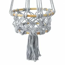 Litton Lane 32 in. x 9 in. Multi Colored Cotton Bohemian Plant Hanger ( Set of 3 ) -Litton Lane Sales Store multi litton lane plant pots 042051 44 1000