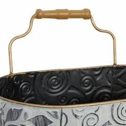 Litton Lane 13 in. Multi Colored Metal Farmhouse Planter (3-Pack) -Litton Lane Sales Store multi litton lane plant pots 92148 44 1000