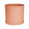 Bloem Mathers Resin Planter with Saucer Tray 10 in. Muted Terra Cotta -Litton Lane Sales Store muted terra cotta bloem plant pots mat1047 64 1000
