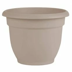 Bloem Ariana Self Watering Resin Planter 20 in. Pebble Stone Beige