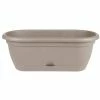 Bloem Lucca 19 in. Pebble Stone Plastic Self-Watering Window Box with Saucer -Litton Lane Sales Store pebble stone bloem window boxes lwb1883 64 1000