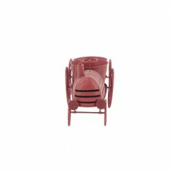 Litton Lane Rustic 10 in. x 22 in. Red Iron Train Planter -Litton Lane Sales Store red litton lane plant pots 94832 1f 1000