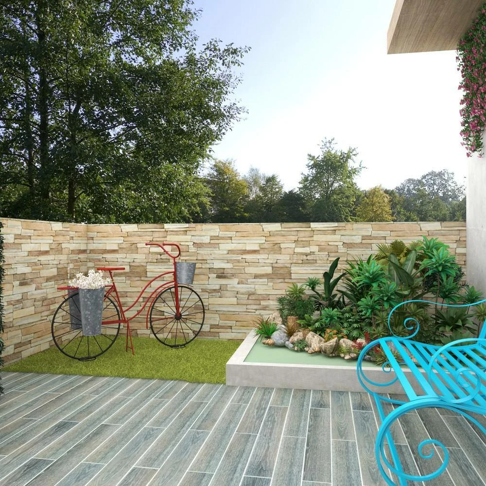 Litton Lane 38 in. Red Round Metal Bicycle Plantstand with 2-Tiers 11 Litton Lane 38 in. Red Round Metal Bicycle Plantstand with 2-Tiers - Image 9