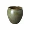 Emissary 21 in. Round Tea Green Ceramic Rimmed Planter 2 Emissary 21 in. Round Tea Green Ceramic Rimmed Planter -Litton Lane Sales Store tea green emissary plant pots 12174tg 2 64 1000