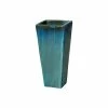 Emissary 24 in. Tall Teal Ceramic Square Planter -Litton Lane Sales Store teal emissary plant pots 12757tl 1 64 1000