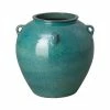Emissary 19 in. H Teal 4-Handle Wide Ceramic Urn -Litton Lane Sales Store teal emissary urn planters cy05577tl 64 1000