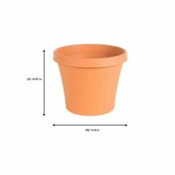 Bloem Terra 12 in. Terra Cotta Plastic Planter -Litton Lane Sales Store terra cotta bloem plant pots 50012c 31 1000