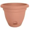 Bloem Lucca 6.75 in. Terra Cotta Plastic Self-Watering Planter with Saucer