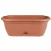 Bloem Lucca 19 in. Terra Cotta Plastic Self-Watering Window Box with Saucer 2 Bloem Lucca 19 in. Terra Cotta Plastic Self-Watering Window Box with Saucer -Litton Lane Sales Store terra cotta bloem window boxes lwb1846 64 1000