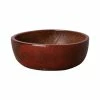 Emissary 18 in. Shallow Tropical Red Round Ceramic Planter -Litton Lane Sales Store tropical red emissary plant pots 05571tr 2 64 1000
