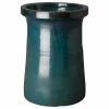 Emissary 29 in. H Turquoise Ceramic Plateau Planter