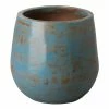 Emissary Large 21 in. Turquoise Wash Ceramic Round Pot -Litton Lane Sales Store turquoise wash emissary plant pots 12031tw 3 64 1000