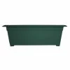 Bloem Dayton 27 in. Plastic Large Window Deck Box Planter, Green -Litton Lane Sales Store turtle green bloem window boxes daydb2755 64 1000