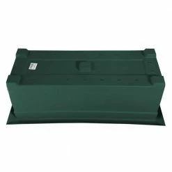 Bloem Dayton 27 in. Plastic Large Window Deck Box Planter, Green -Litton Lane Sales Store turtle green bloem window boxes daydb2755 c3 1000