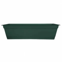 Bloem Dayton 24 in. Plastic Window Box Planter, Turtle Green