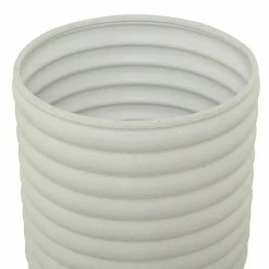 Litton Lane CosmoLiving by Cosmopolitan 20 in. H x 12 in. White Metal Modern Planter( Set of 2) -Litton Lane Sales Store white litton lane plant pots 041965 44 1000