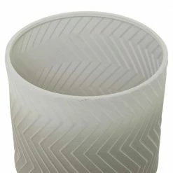 Litton Lane CosmoLiving by Cosmopolitan 26 in. H x 12 in. White Metal Modern Planter ( Set of 2) -Litton Lane Sales Store white litton lane plant pots 041974 44 1000