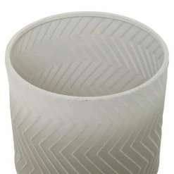 Litton Lane CosmoLiving by Cosmopolitan 26 in. H x 12 in. White Metal Modern Planter ( Set of 2) -Litton Lane Sales Store white litton lane plant pots 041974 77 1000