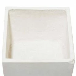 Litton Lane 18 in. x 14 in. White Fiber Clay Contemporary Planter (Set of 2) 19 Litton Lane 18 in. x 14 in. White Fiber Clay Contemporary Planter (Set of 2) -Litton Lane Sales Store white litton lane plant pots 46471 66 1000