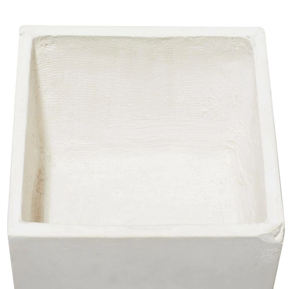 Litton Lane 18 in. x 14 in. White Fiber Clay Contemporary Planter (Set of 2) 7 Litton Lane 18 in. x 14 in. White Fiber Clay Contemporary Planter (Set of 2) - Image 5