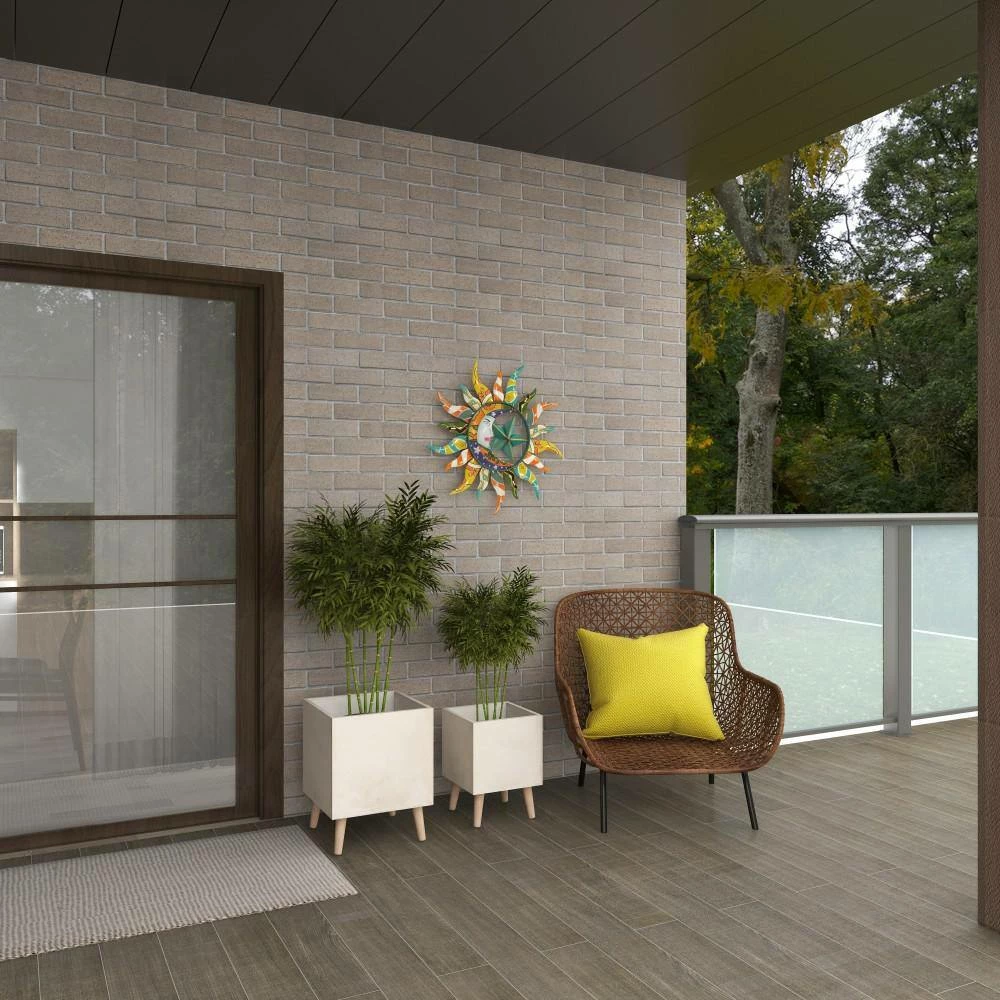 Litton Lane 18 in. x 14 in. White Fiber Clay Contemporary Planter (Set of 2) 14 Litton Lane 18 in. x 14 in. White Fiber Clay Contemporary Planter (Set of 2) - Image 12