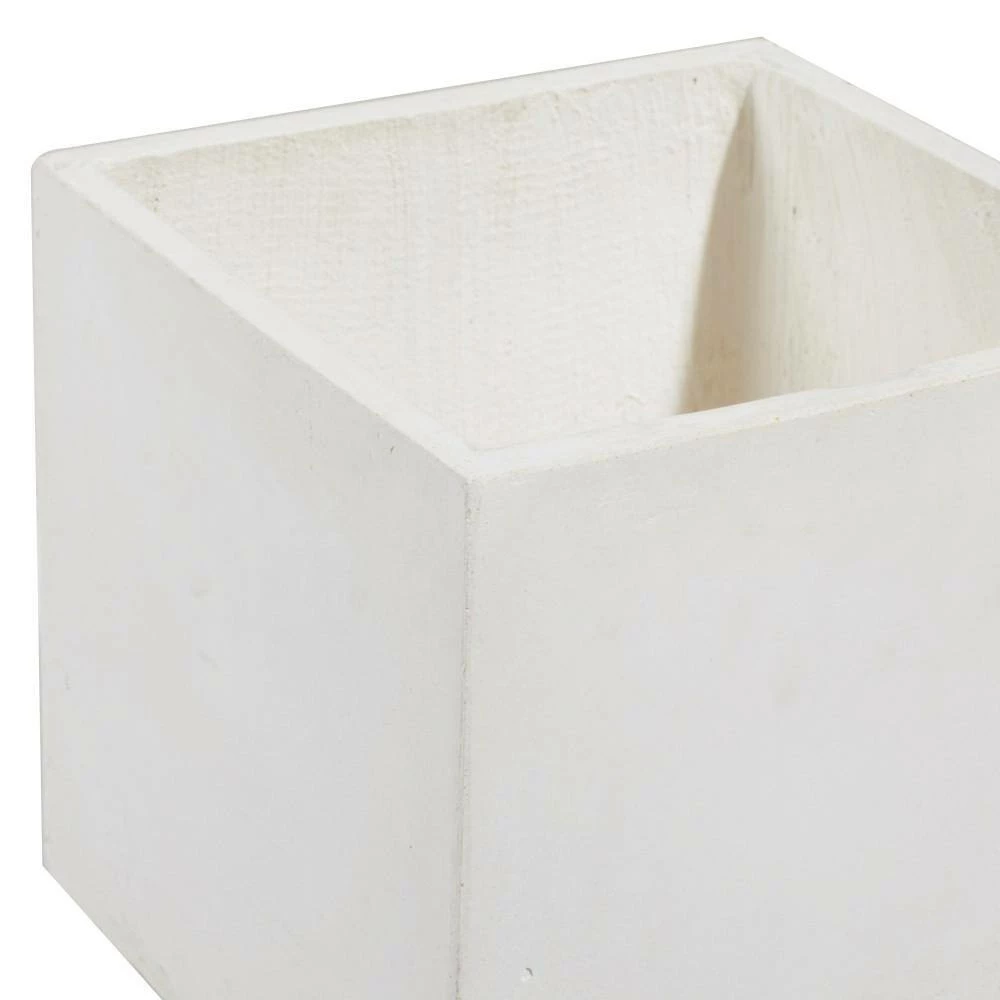 Litton Lane 18 in. x 14 in. White Fiber Clay Contemporary Planter (Set of 2) 6 Litton Lane 18 in. x 14 in. White Fiber Clay Contemporary Planter (Set of 2) - Image 4