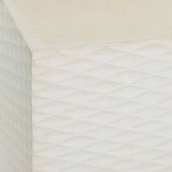 Litton Lane 16 in. x 11 in. White Fiber Clay Contemporary Planter (Set of 2)