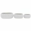 Litton Lane 6 in. x 17 in. White Ceramic Traditional Planter (Set of 3) -Litton Lane Sales Store white litton lane plant pots 78695 64 1000